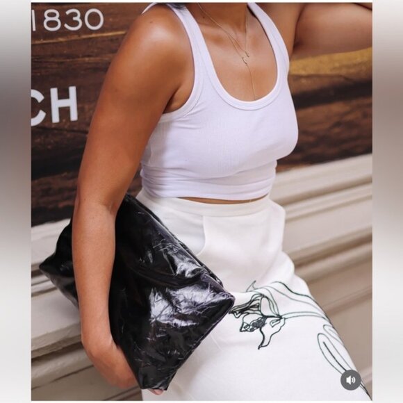 ZARA ZW COLLECTION SKIRT WITH CONTRAST LINEN EMBROIDERY
